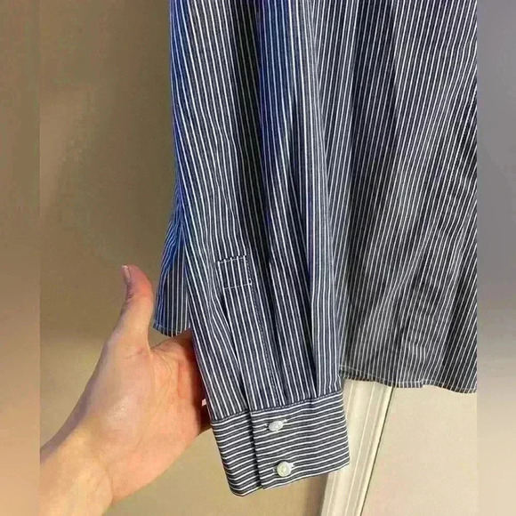 Thakoon for design nation striped button front shirt‎ women Medium NWOT - Picture 4 of 8